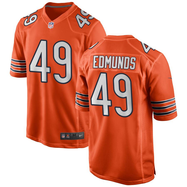 Men's Orange Chicago Bears #49 Tremaine Edmunds Stitched Game Jersey